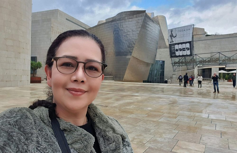 Zamm at the Guggenheim Museum in Bilbao Spain